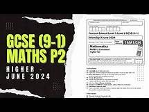 Video thumbnail for GCSE Maths Edexcel June 2024 Higher Paper 2 Exam Walkthrough | 1MA1/2H