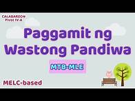 Video thumbnail for Paggamit ng Wastong Pandiwa MELC-based with Teacher Calai MTB-MLE 3_Quarter 3_Week6_Pivot IV-A