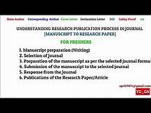Video thumbnail for Understanding Research Publication Process in Journal (Manuscript to Research Paper )