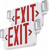 Video thumbnail for Led Combo Emergency Exit Sign Light with Two Adjustable Head Lights and Backup Battery Exit Light,US Standard Red Letter Commercial Emergency Exit Lighting,UL 924,AC120/277V (2Pack)