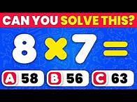 Video thumbnail for Can You Pass This Maths Quiz...? ➗🤓✖️ | Easy, Medium, Hard, Impossible