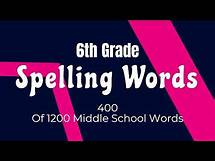 Video thumbnail for 6th Grade Spelling Words with Meaning