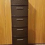 Video thumbnail for Sterilite 3 Drawer Wicker Weave Decorative Storage Organization Container Cabinet Tower with Driftwood Handles, Espresso (2 Pack)