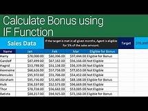 Video thumbnail for Calculate Bonus in Excel Using IF Function