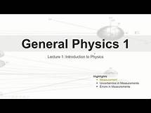 Video thumbnail for General Physics 1 Lesson 1 Measurements