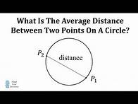 Video thumbnail for What Is The Average Distance Of Two Points On A Circle?