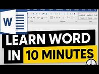 Video thumbnail for Learn Microsoft Word in 10 Minutes | MS Word Tutorial for Beginners (2025)