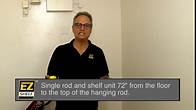 Video thumbnail for EZ SHELF Closet Shelf with Hanging Rod - 28-48” Expandable, White, Closet Shelves - Strong, Holds 200 lbs - DIY, Easy Install to 2 Side Walls - Alternative to Wire Shelving