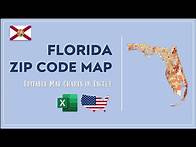 Video thumbnail for Florida Zip Code Map in Excel - Zip Codes List and Population Map