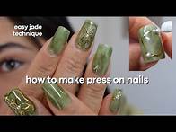 Video thumbnail for HOW TO MAKE PRESS ON NAILS LIKE A PRO + Easy Jade Marble Nail Technique!
