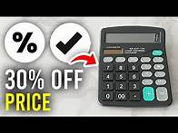 Video thumbnail for How To Calculate 30 Percent Off Price On Calculator - Full Guide