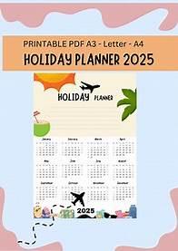 Video thumbnail for 2025 Holiday Planner Calendar, 2025 Calendar, Holiday Calendar, Family Holiday Planner, Printable A3 A4 Letter, Instant Download PDF - Etsy