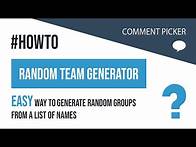 Video thumbnail for Random Team Generator - Generate random groups / teams from a list of names EASY