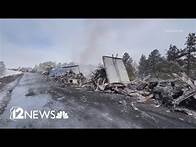 Video thumbnail for DPS identifies 2 people killed in 22-car pileup on I-40 in Arizona