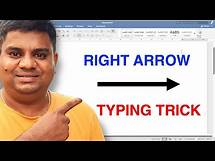 Video thumbnail for How To Type Right Arrow In Word on Keyboard - [→]