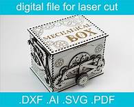 Video thumbnail for Laser Cut Files - Mechanical Box, SVG Laser Cut File, Glowforge Svg File, Laser Cut Box File, Cnc Files for Wood • , Glowforge Project - Etsy