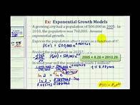 Video thumbnail for Ex: Exponential Growth Function - Population