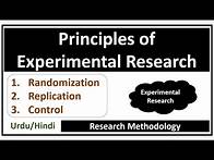 Video thumbnail for Principles of Experimental Research Design: Randomization-Replication-Control