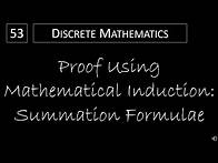 Video thumbnail for Discrete Math - 5.1.1 Proof Using Mathematical Induction - Summation Formulae