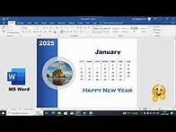 Video thumbnail for How To Make Calendar In MS Word | How To Make 2025 Calendar In MS Word | Calendar Design In MS Word
