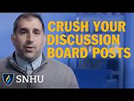 Video thumbnail for 5 Techniques for Crushing Your Discussion Board Assignments