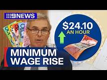 Video thumbnail for Australia’s minimum wage gets increased pay rise | 9 News Australia
