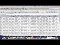 Video thumbnail for Create a Rubric in Excel: Step one and Step two