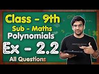 Video thumbnail for Class 9 Maths, Ex 2.2, Q1 to Q4 || Chapter 2 (Polynomials) || NCERT || MKR