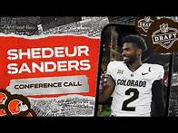 Video thumbnail for Shedeur Sanders Conference Call: 2025 NFL Draft