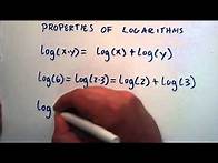 Video thumbnail for Properties of Logarithms : Logarithms, Lesson 5