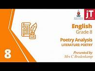 Video thumbnail for Gr 8 English - Literature - Poetry: Poetry Analysis
