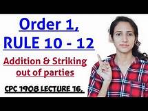 Video thumbnail for ORDER 1 RULE 10 to 12 OF CPC | CPC NOTES FOR JUDICIARY Exam, CPC 1908 LECTURE 16,