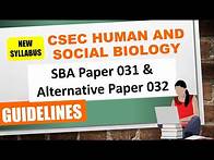 Video thumbnail for CSEC Human & Social Biology SBA Guidelines with Specimen Paper 032 Solutions |CXC Biology Tutor