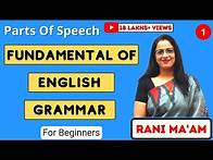 Video thumbnail for Parts of Speech | Fundamentals of English Grammar | Basic English Grammar | Part-1 | Rani Mam