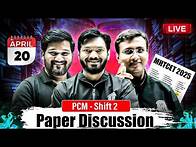 Video thumbnail for 20th April 2025: 🔥 PCM Shift2: MHTCET 2025 LIVE Paper Analysis! Physics, Chemistry, Maths🚀