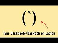 Video thumbnail for how to type backquote on laptop | write Backtick symbol in laptop Keyboard