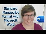 Video thumbnail for Standard Manuscript Format with Microsoft Word
