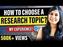 Video thumbnail for How to choose a research topic in 3 ways | Research topic ideas | Learn to select research topics