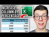 Video thumbnail for How To Increase Entire Column By Percentage In Excel - Full Guide