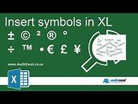 Video thumbnail for Insert Symbols into Excel (3 ways)