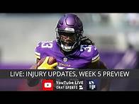 Video thumbnail for NFL Week 5 Schedule, NFL Inactives Injury Report & NFL Week 5 Picks