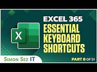 Video thumbnail for Excel 365 for Beginners: Boost Productivity with Essential Keyboard Shortcuts (8 of 51)