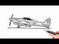 Video thumbnail for How to draw a WW2 Fighter Plane | Airplane drawing