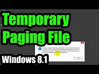 Video thumbnail for How to eliminate "Windows created a temporary paging file" warning