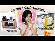 Video thumbnail for Most Unique & Aesthetic Desk Calender *with storage space*😍😳😱 | Raashi Purohit