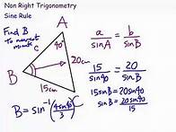 Video thumbnail for Non Right angled Trigonometry, the Sine and Cosine rules.