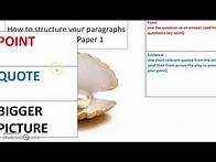 Video thumbnail for How to structure your AQA Literature Paper 1 paragraphs