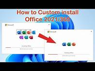 Video thumbnail for How to Install only specific Apps of MS Office 2021 or Office 365