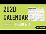 Video thumbnail for 2020 Excel Calendar Template - Free Download - 20 Calendar Designs