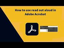 Video thumbnail for How to use read out aloud in Adobe Acrobat Pro DC